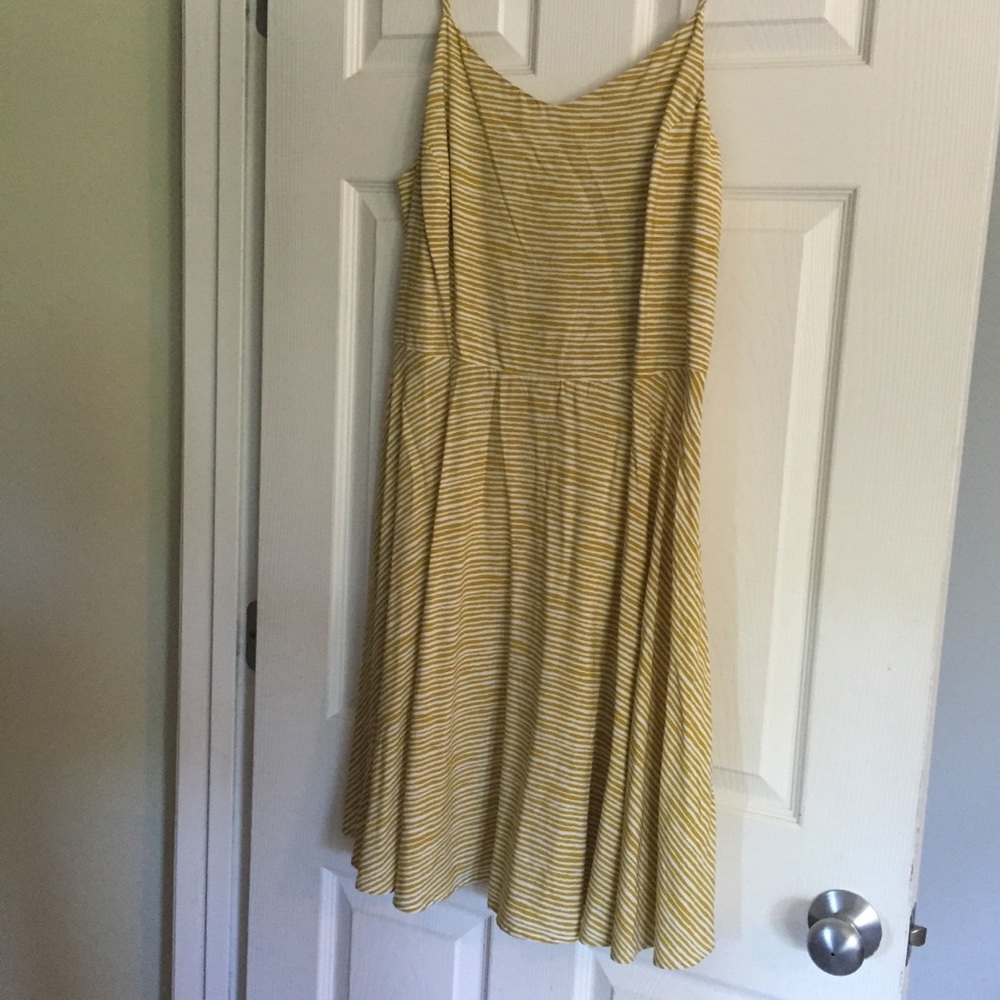 NWT Old Navy Yellow Striped Sleeveless Dress